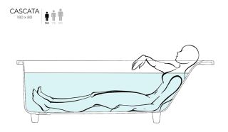 Ванна из искусственного камня Salini Cascata S-Stone 104223MRH 180x80см RAL снаружи